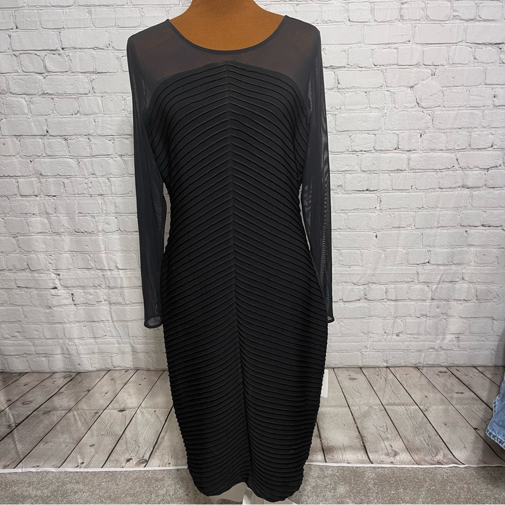 Calvin Klein Stretch Dress Size 14 Black NWT